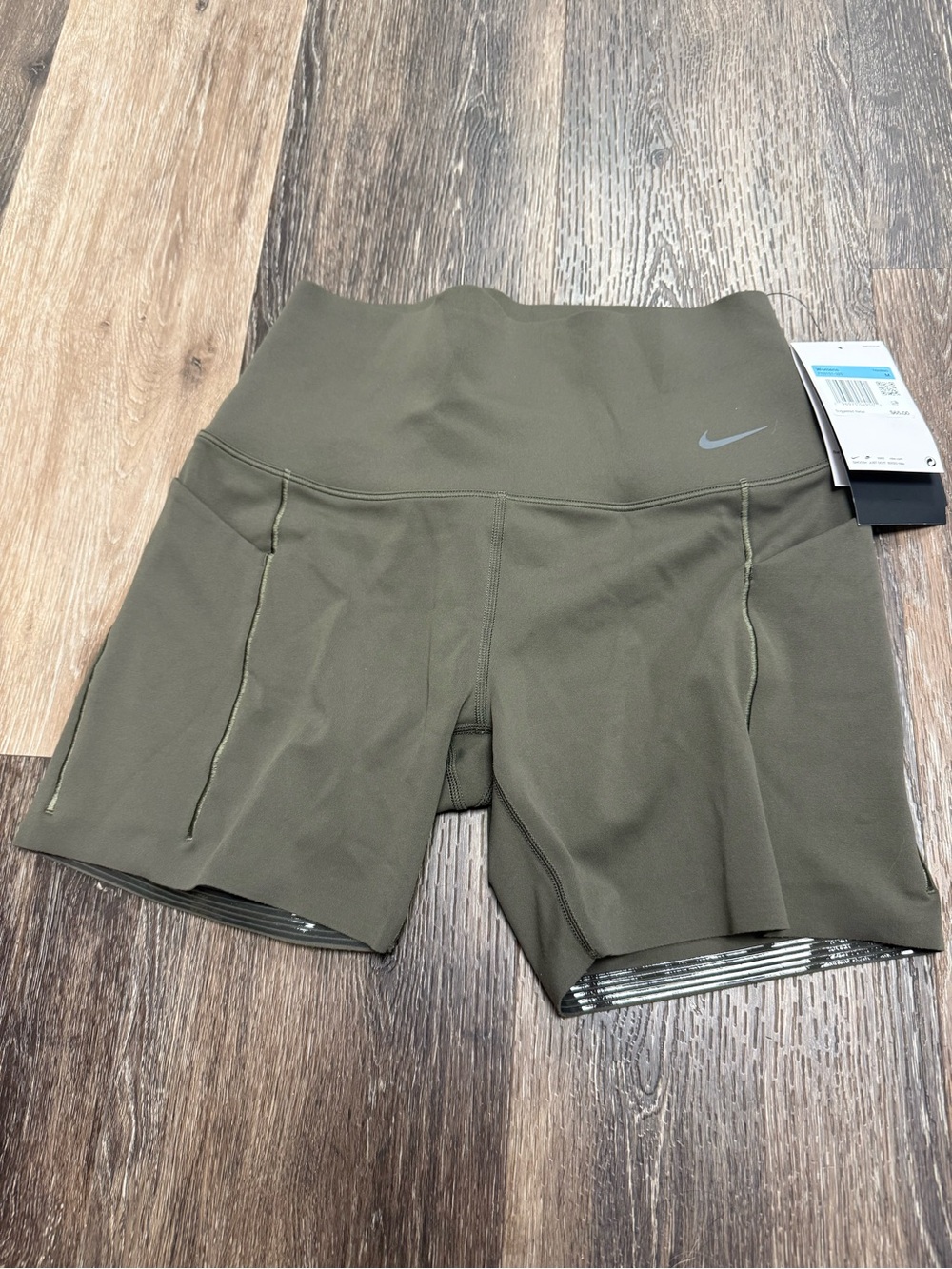 Nike Women's Olive Performance High-Rise Training Shorts 5inch